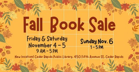 Friends of the Cedar Rapids Public Library Annual Fall Book Sale
