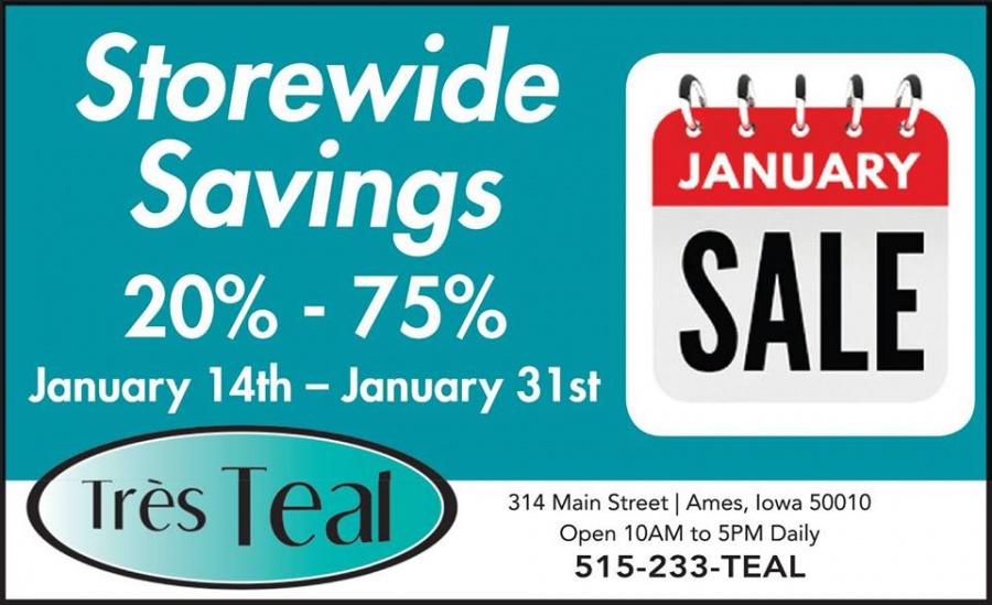 Tres Teal Clearance Sale